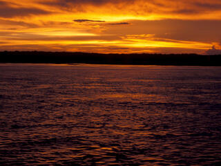 Sunset, Amazon. Peru.