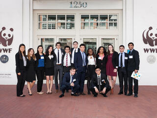 The Accenture Innovation Challenge participants in front of the WWF building