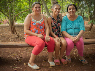 three generations of women as part of MATE project cooperative in the Atlantic Forest, Paraguay
