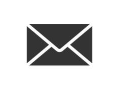 Email icon on white background