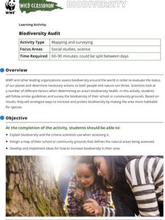 Wild Classroom Biodiversity Social Studies Activity Preview Page