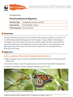 Wild Classroom Monarch Butterfly Social Studies Activity Preview Page