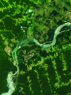 Satellite image of Tapajos River