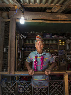 Sunbir Ghale's house powered by electricity from a 'micro-hydro' system