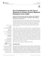 Key Considerations for the Use of Seaweed to Reduce Enteric Methane Emissions From Cattle Brochure