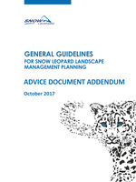 Advice Document Addendum to the General Guidelines for Snow Leopard Landscape Management Planning  Brochure